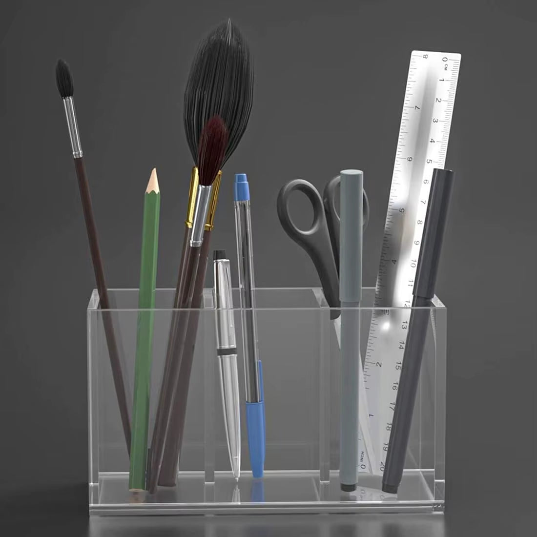 Transparent Makeup Brush Organizer
