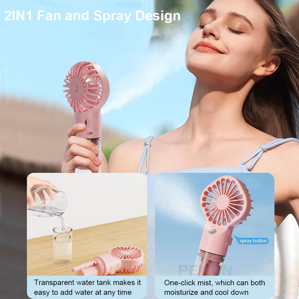 Rechargeable Humidifier Mist Fan
