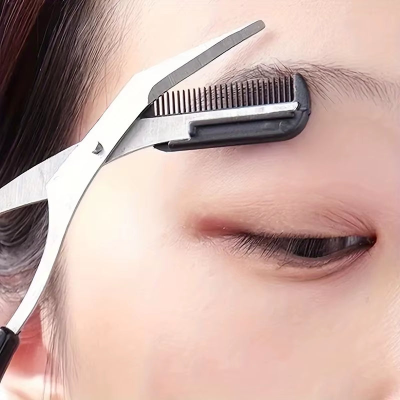 Eyebrow Trimming Scissors with Comb