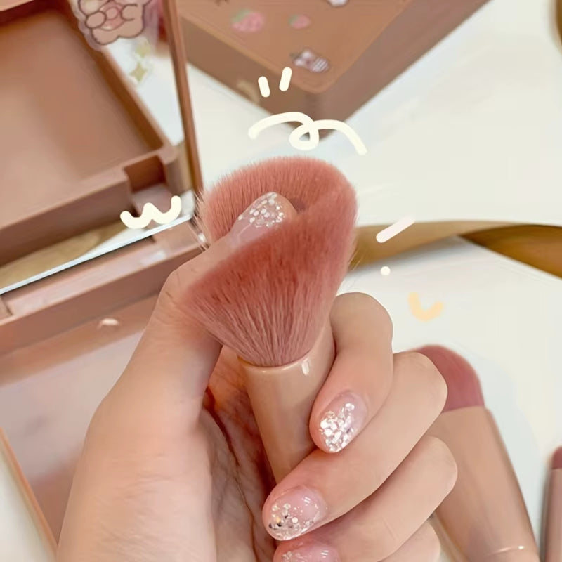 Portable Makeup Brush with Mirror