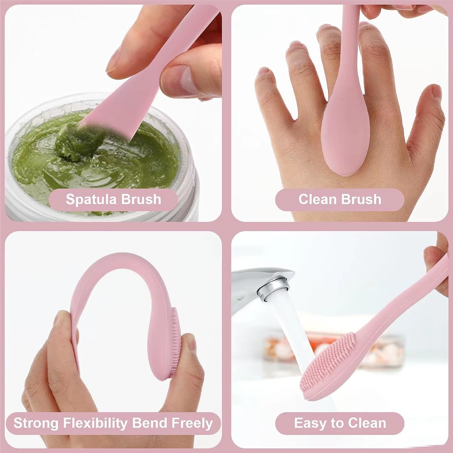 Double-Headed Silicone Facial Brush