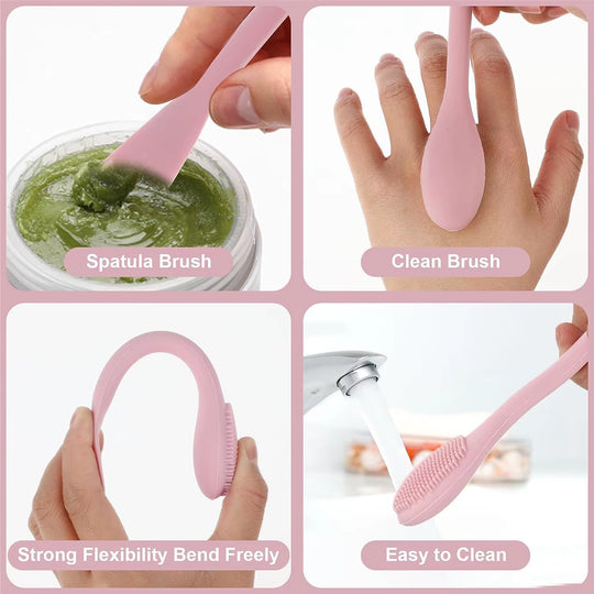 Double-Headed Silicone Facial Brush