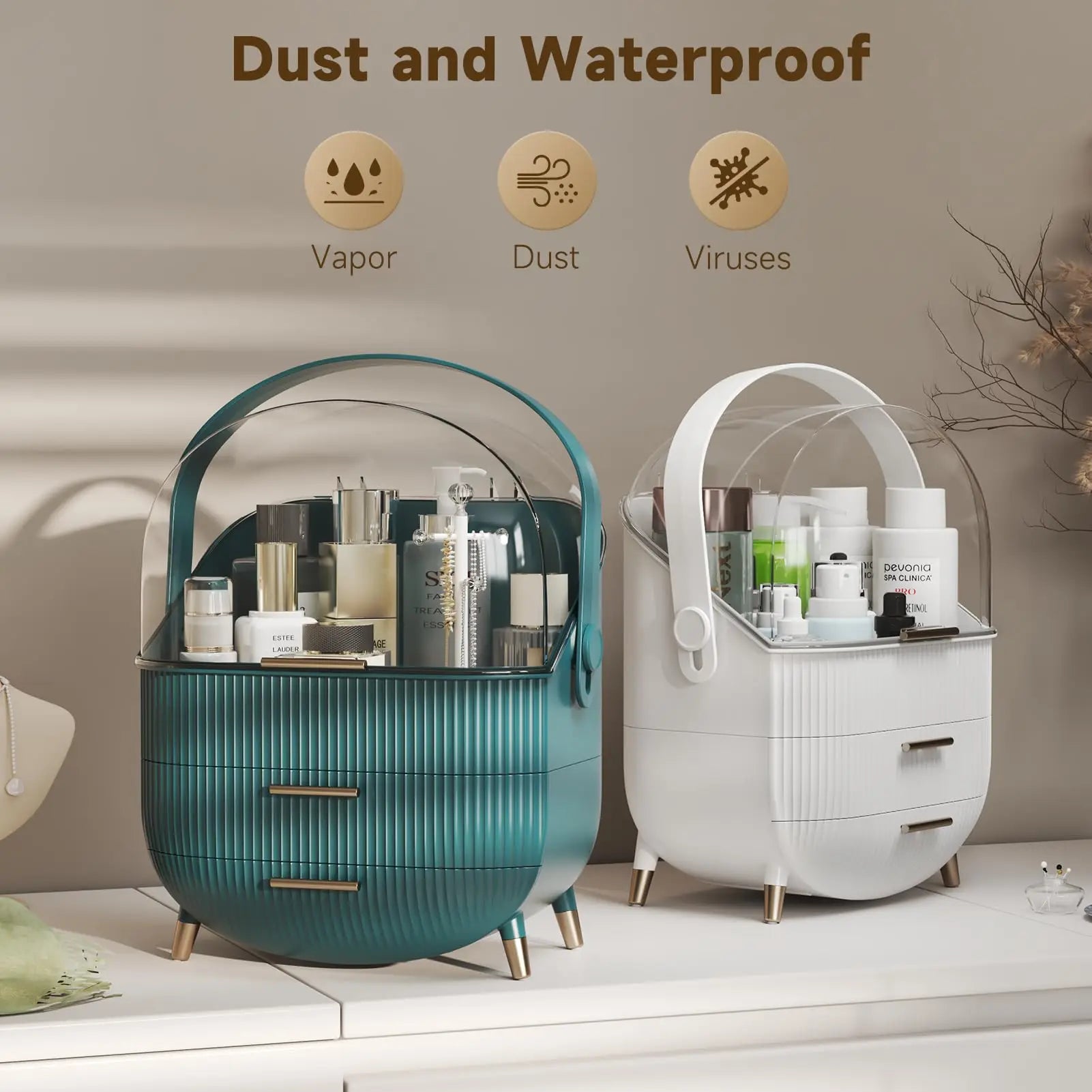 Makeup Storage Organizer with Lid
