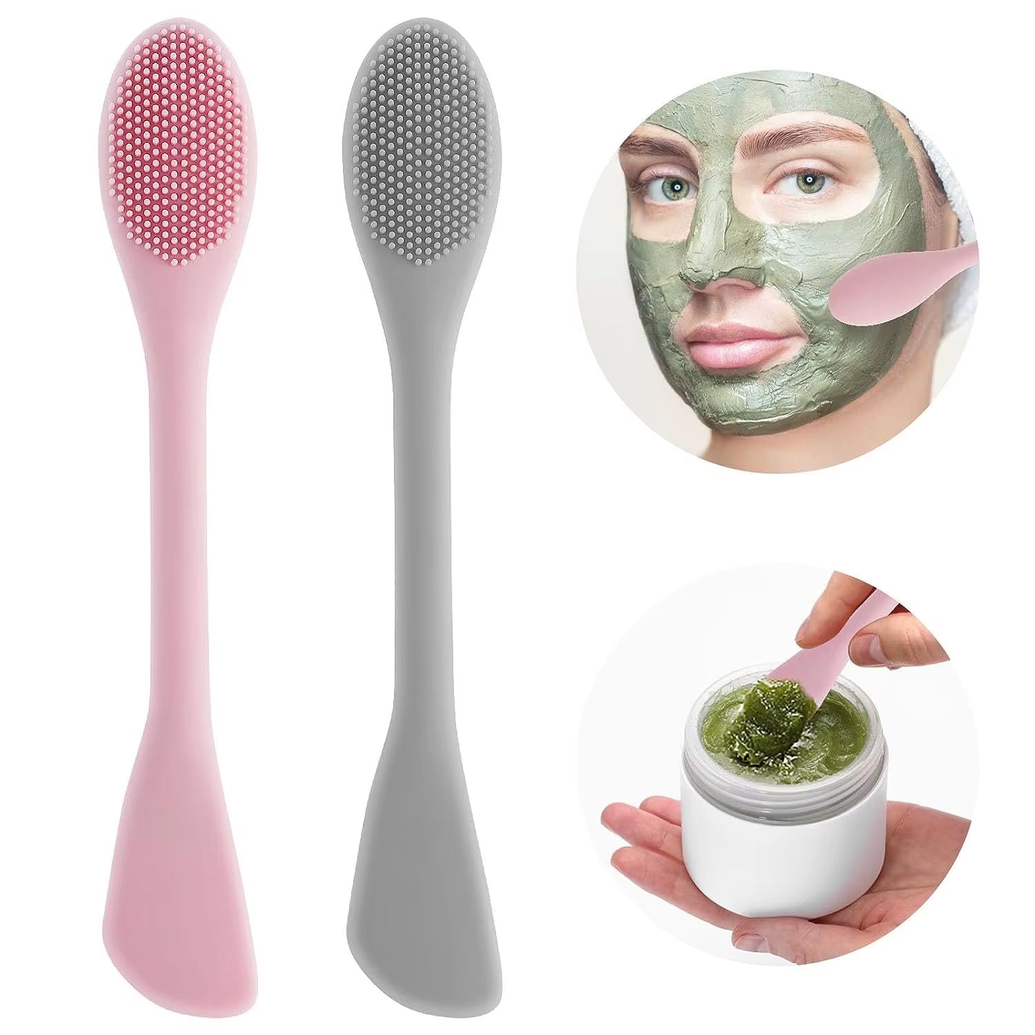 Double-Headed Silicone Facial Brush