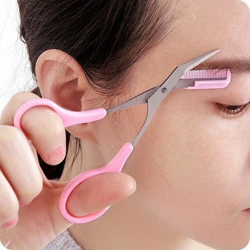 Eyebrow Trimming Scissors with Comb