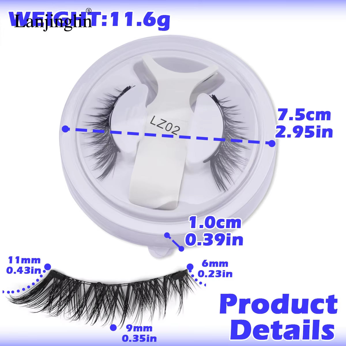 Reusable Magnetic False Eyelashes Tweezer Set Natural Mink Lash No Glue Needed Lashes Magnetic Lashes Makeup Tool