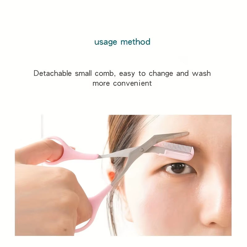 Eyebrow Trimming Scissors with Comb