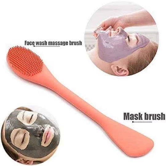 Double-Headed Silicone Facial Brush