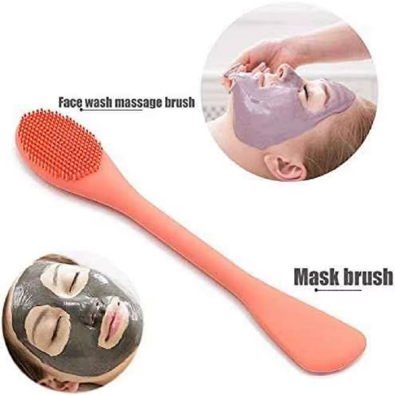 Double-Headed Silicone Facial Brush