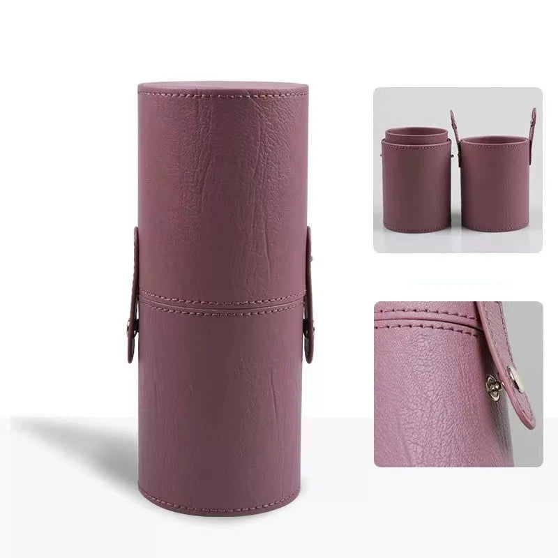 PU Leather Makeup Brush Bucket