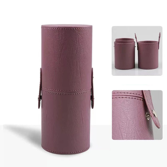 PU Leather Makeup Brush Bucket