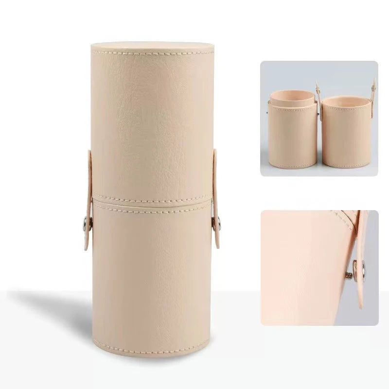 PU Leather Makeup Brush Bucket