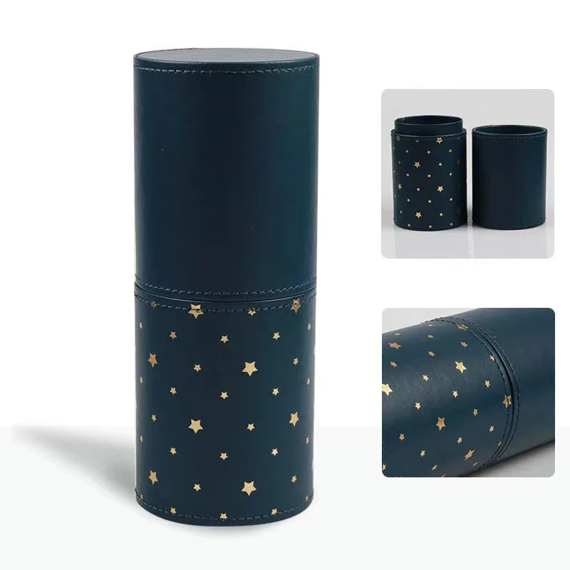 PU Leather Makeup Brush Bucket