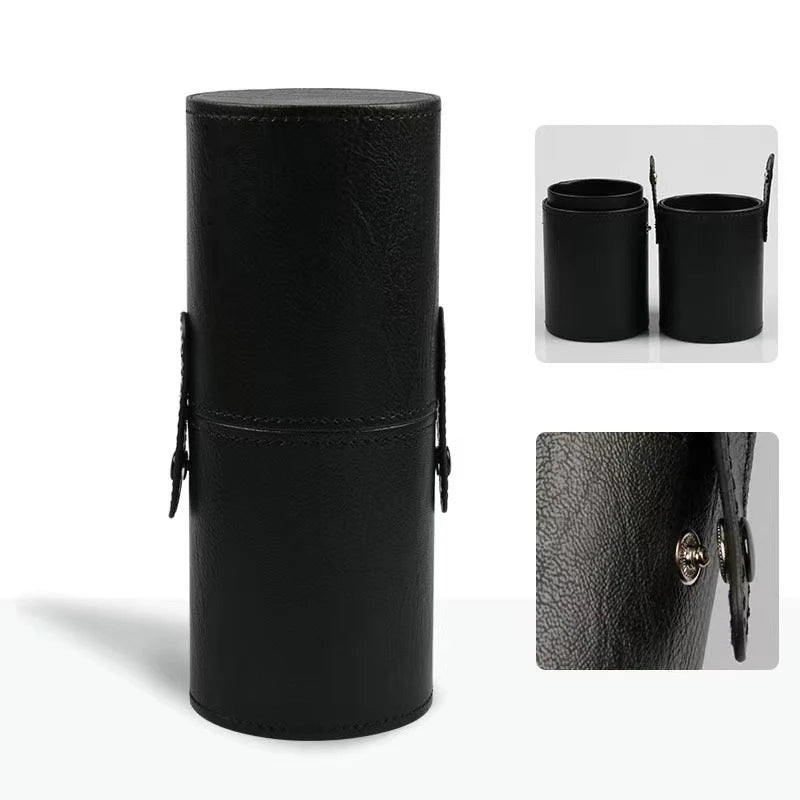 PU Leather Makeup Brush Bucket