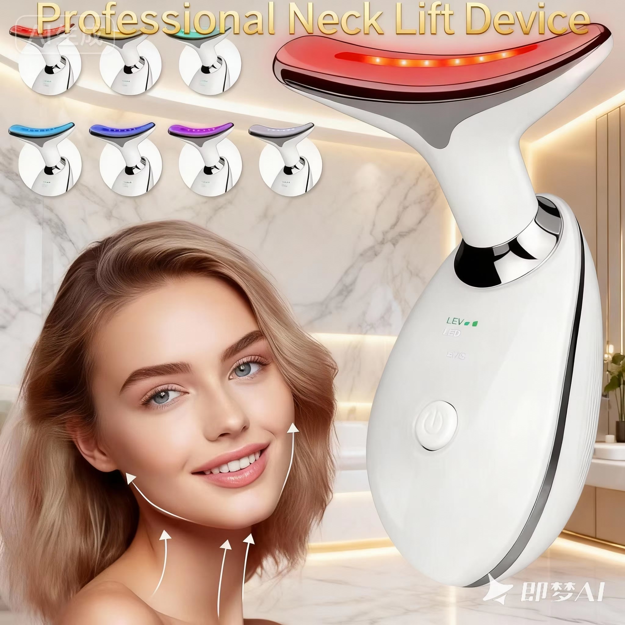 7-Color Thermal Face & Neck Massager