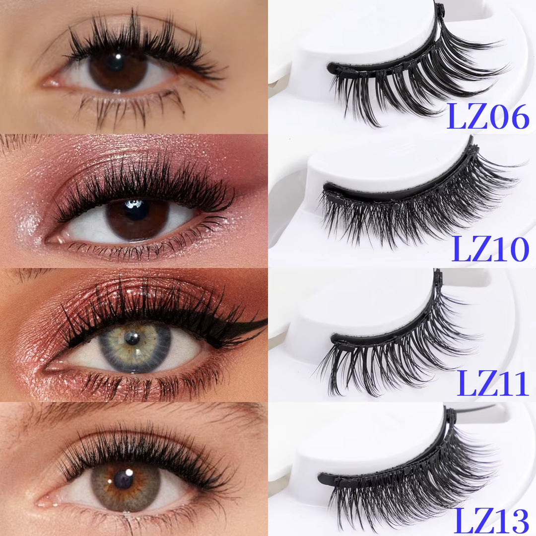 Reusable Magnetic False Eyelashes Tweezer Set Natural Mink Lash No Glue Needed Lashes Magnetic Lashes Makeup Tool
