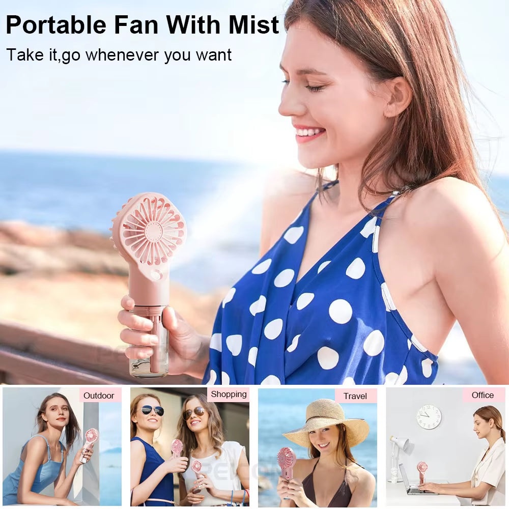Rechargeable Humidifier Mist Fan