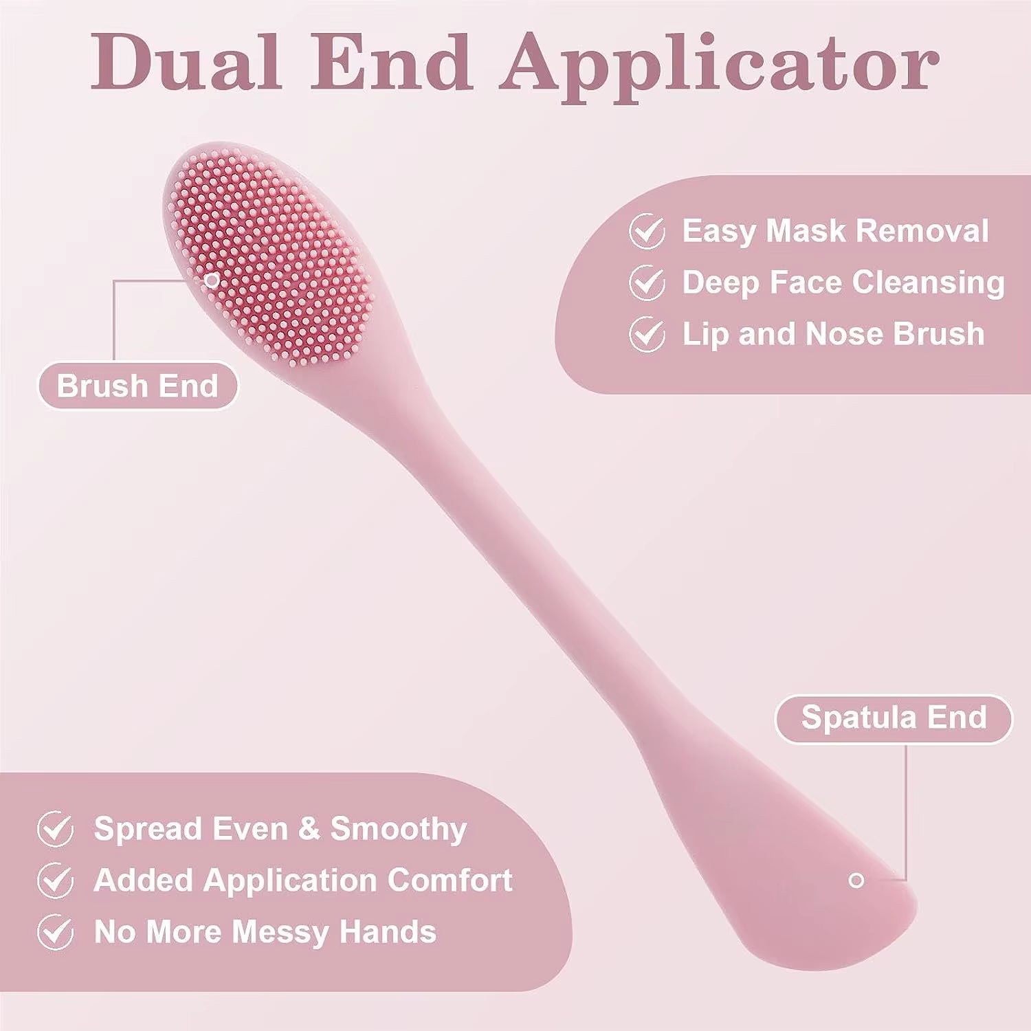 Double-Headed Silicone Facial Brush