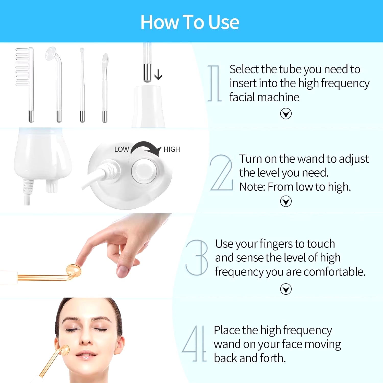 4-in-1 High-Frequency Skin Wand