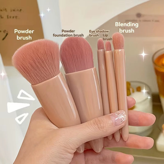 Portable Makeup Brush with Mirror