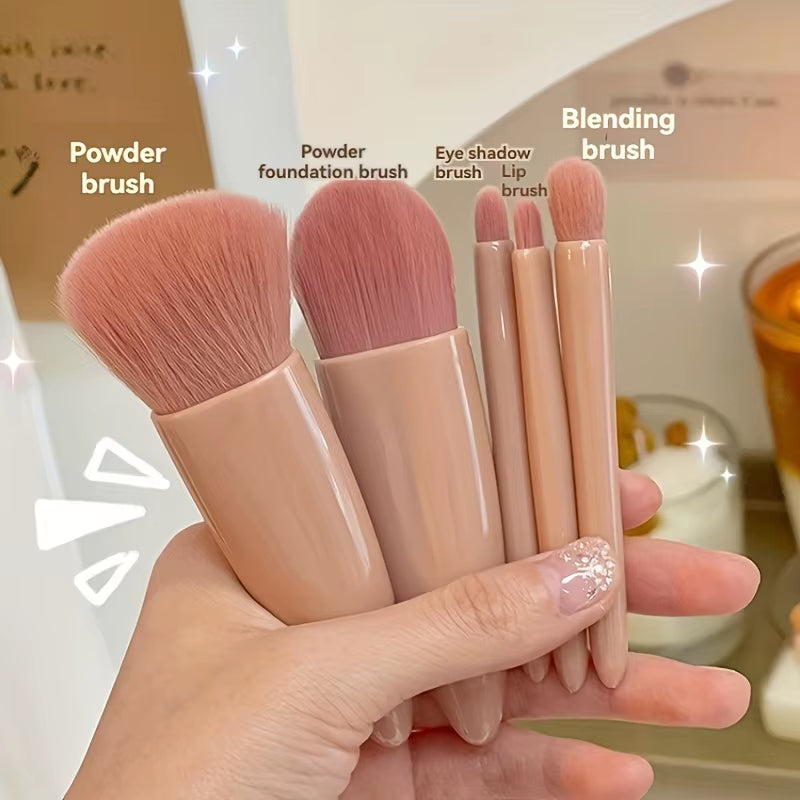 Portable Makeup Brush with Mirror