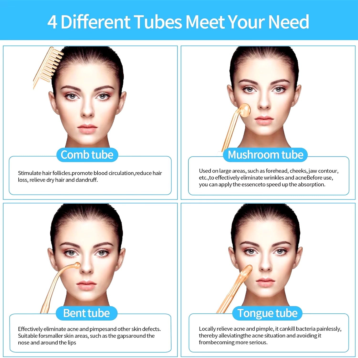 4-in-1 High-Frequency Skin Wand