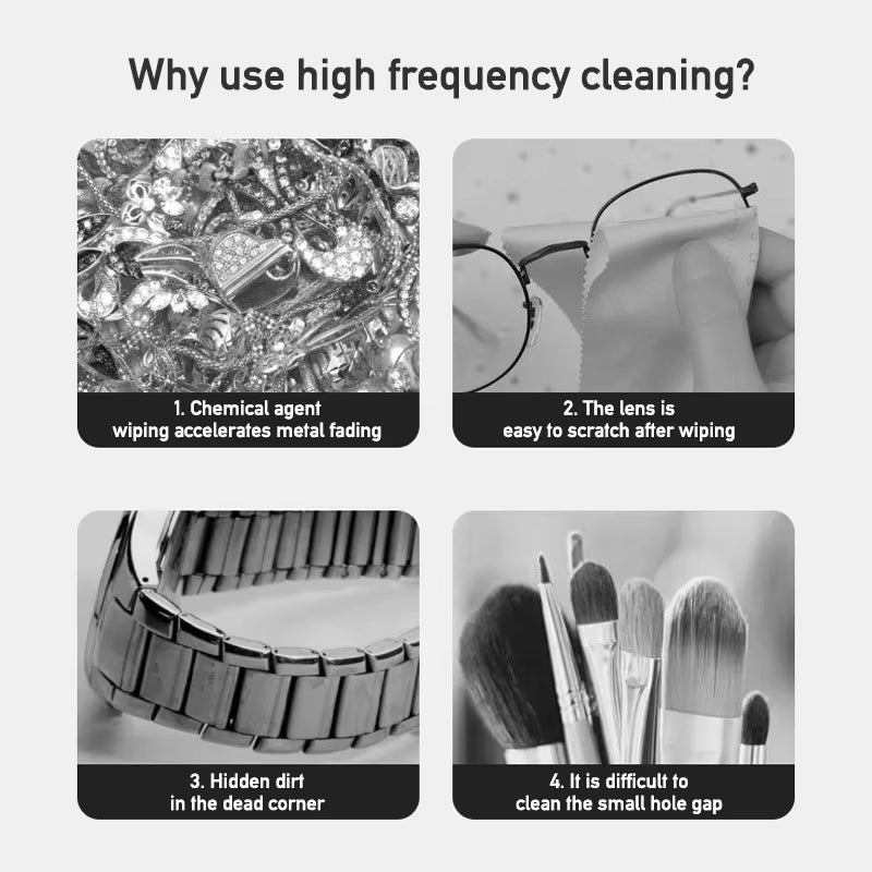 Ultrasonic Jewelry & Makeup Brush Cleaner